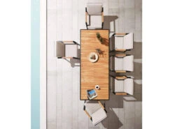 Alu-Teak Dining-Tisch Regency 220x90cm -Gartenmöbel Verkäufe alu teak dining tisch regency 220x90cm ambientebild 2 627x627