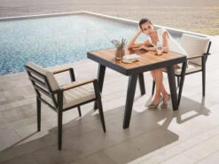 Alu-Teak Dining-Tisch Regency 90x90cm -Gartenmöbel Verkäufe alu teak dining tisch regency 90x90cm ambientebild 1 627x627