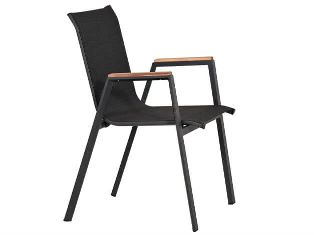 Alu Teak Stapelsessel Mandarin II Anthrazit|anthrazit 4 Alu Teak Stapelsessel Mandarin II Anthrazit|anthrazit – Bild 2