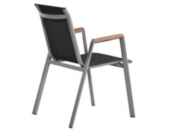 Alu Teak Stapelsessel Mandarin II Graphit|anthrazit -Gartenmöbel Verkäufe alu teak gartenstuhl stapelbar mandarin 2 graphit rueckansicht 627x627
