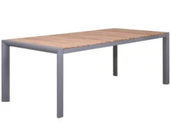 Alu Fixtisch Oriental Teak 220x100cm Graphit