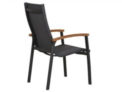 Alu Teak Gartenstuhl Stapelsessel Verona Anthrazit -Gartenmöbel Verkäufe alu teakholz stapelsessel garten stapelstuhl bergamo rueckansicht 627x627