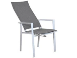 Alu Verstellsessel Trivento Weiß|light-smoke