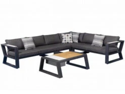 Garten Lounge Set Ecke Lovina Anthracite 5-teilig