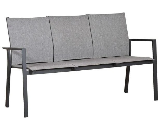 Aluminium Gartenbank Leona 3-Sitzer Anthrazit|light-smoke 3 Aluminium Gartenbank Leona 3-Sitzer Anthrazit|light-smoke