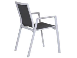 Aluminium Gartenstuhl Hartford Weiß|silvergrey -Gartenmöbel Verkäufe aluminium gartenstuhl hartford weiss rueckansicht 627x627