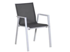 Aluminium Gartenstuhl Hartford Weiß|silvergrey