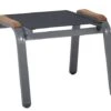 Hocker Bayern Teak Silber-darkgrey 1 Hocker Bayern Teak Silber-darkgrey -Gartenmöbel Verkäufe aluminium hocker bayern teak silber 627x627
