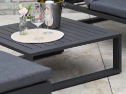 Alu Loungetisch Ventura Anthrazit 80x80cm -Gartenmöbel Verkäufe aluminium lounge gartentisch kaffeetisch ventura detialbild 627x627