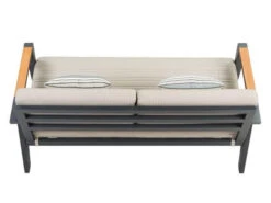 Alu-Teak Loungemöbel Regency Loungesofa 2-Sitzer -Gartenmöbel Verkäufe aluminium loungemoebel serie regency loungesofa 2 sitzer draufsicht 627x627