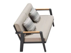 Alu-Teak Loungemöbel Regency Loungesofa 2-Sitzer -Gartenmöbel Verkäufe aluminium loungemoebel serie regency loungesofa 2 sitzer seitenansicht 627x627