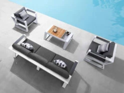 Garten Lounge Set Lovina White 4-teilig -Gartenmöbel Verkäufe aluminium loungeset lovina white ambientebild 1 627x627