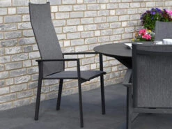 Alu Stapelsessel Trivento Highback Anthrazit|dark-smoke -Gartenmöbel Verkäufe aluminium stapelsessel trivento highback anthrazit dark smoke ambientebild 1 627x627