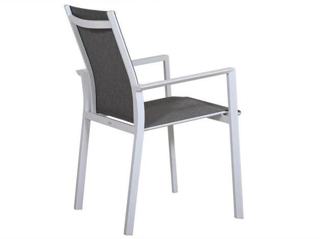 Alu Stapelsessel Trivento Weiß|light-smoke 6 Alu Stapelsessel Trivento Weiß|light-smoke – Bild 4