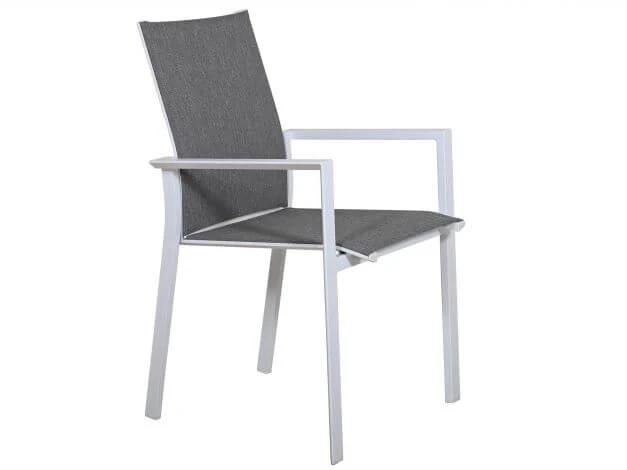 Alu Stapelsessel Trivento Weiß|light-smoke 4 Alu Stapelsessel Trivento Weiß|light-smoke – Bild 2