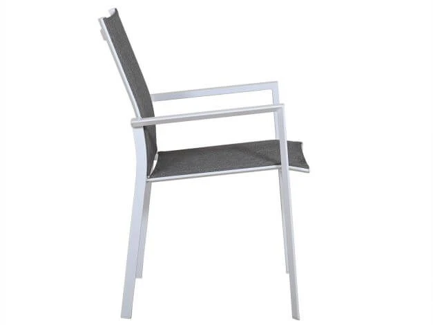 Alu Stapelsessel Trivento Weiß|light-smoke 5 Alu Stapelsessel Trivento Weiß|light-smoke – Bild 3