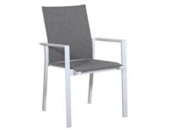 Alu Stapelsessel Trivento Weiß|light-smoke