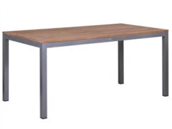 Aluminium Teakholz Gartentisch Serie Melago Graphit