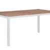 Aluminium Teakholz Gartentisch Serie Melago Weiß -Gartenmöbel Verkäufe aluminium teakholz gartentisch serie melago weiss 160x90cm eckig 627x627