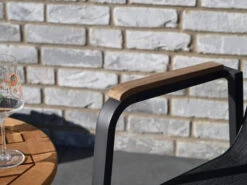 Alu Teak Stapelsessel Santa Fe Anthrazit|anthrazit -Gartenmöbel Verkäufe aluminium teakholz stapelsessel santa fe mix tex detailbild 627x627