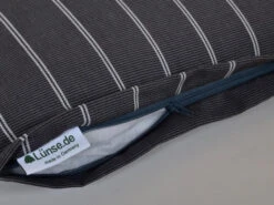 Gartenbank Auflage Stoffkollektion Rips 9 Größen -Gartenmöbel Verkäufe auflagen serie rips detailbild reissverschluss 627x627 2