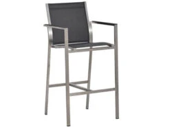 Edelstahl Barhocker Palladium Silvergrey