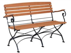 Holz Klappbank Maja Flachstahl-Robinie 130cm