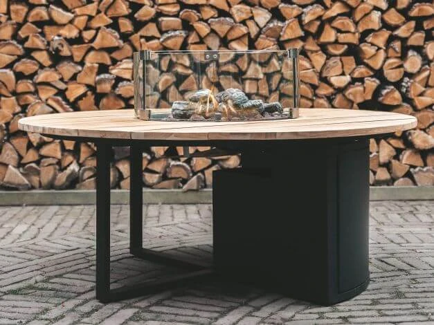 Feuertisch Cosiloft Round 120 Black Mit Glasrahmen 4 Feuertisch Cosiloft Round 120 Black Mit Glasrahmen – Bild 2