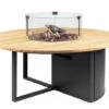 Feuertisch Cosiloft Round 120 Black Mit Glasrahmen -Gartenmöbel Verkäufe cosi feuertisch cosiloft round 120 black teak mit glasrahmen 627x627