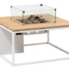 Feuertisch Cosiloft 100 White Teak Top Mit Glasrahmen -Gartenmöbel Verkäufe cosi fires cosiloft 100 white teak mit glas 627x627