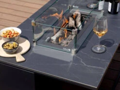Feuertisch Cosidesign Line 120 Keramik Black Marble Mit Glasrahmen -Gartenmöbel Verkäufe cosidesign feuertisch 120 black keramik black marble mit glas set ambientebild 3 627x627