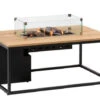 Feuertisch Cosiloft 120 Black Teak Top Mit Glasrahmen -Gartenmöbel Verkäufe cosiloft 120 black teakholz feuertisch mit glas 627x627