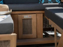 Bullaugen Strandkorb PURE® Madura XXL Teak Hyacinth Dessin 469 -Gartenmöbel Verkäufe deVries strandkorb pure madura xxl twisted hyacinth dessin 469 ambientebild 3 627x627