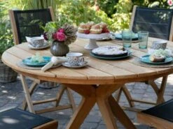 Blackpool Gartentisch Teakholz Gebürstet Ø130cm 8 Blackpool Gartentisch Teakholz Gebürstet Ø130cm -Gartenmöbel Verkäufe devries blackpool gartentisch teakholz gebuertest 130cm rund detailbild 2 627x627