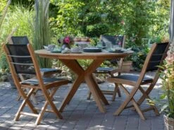 Blackpool Gartentisch Teakholz Gebürstet Ø130cm 7 Blackpool Gartentisch Teakholz Gebürstet Ø130cm -Gartenmöbel Verkäufe devries blackpool gartentisch teakholz gebuertest 130cm rund seitenansicht 627x627