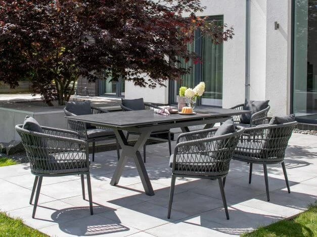 Gartentisch Hammond Ausziehtisch 160/210x90cm Sinterstone Dark Grey 8 Gartentisch Hammond Ausziehtisch 160/210x90cm Sinterstone Dark Grey – Bild 6