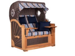 Teak Strandkorb PURE® Albatros XL Stone Grey Dessin 237 11 Teak Strandkorb PURE® Albatros XL Stone Grey Dessin 237 -Gartenmöbel Verkäufe devries strandkorb albatros xl stone grey bullaugen teakholz dessin 237 2 627x627