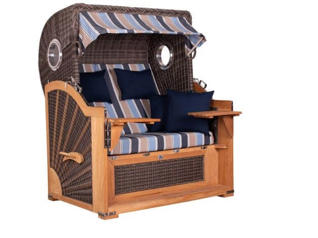 Teak Strandkorb PURE® Albatros XL Stone Grey Dessin 237 5 Teak Strandkorb PURE® Albatros XL Stone Grey Dessin 237 – Bild 3