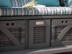 Bullaugen Strandkorb Amrum XL Stone Grey Dessin 444 -Gartenmöbel Verkäufe devries strandkorb amrum xl stone grey ambientebild 2 627x627