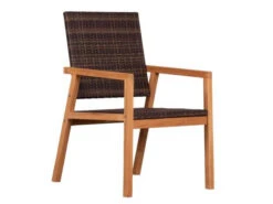 Stuhl Constanza Teakholz Polyrattan Antique Brown