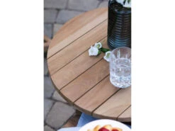 Woodie Teakholz Beistelltisch 2-er Set Ø45cm Ø50cm -Gartenmöbel Verkäufe devries woodie beistelltisch 2 er set rund teakholz ambientebild 4 627x627
