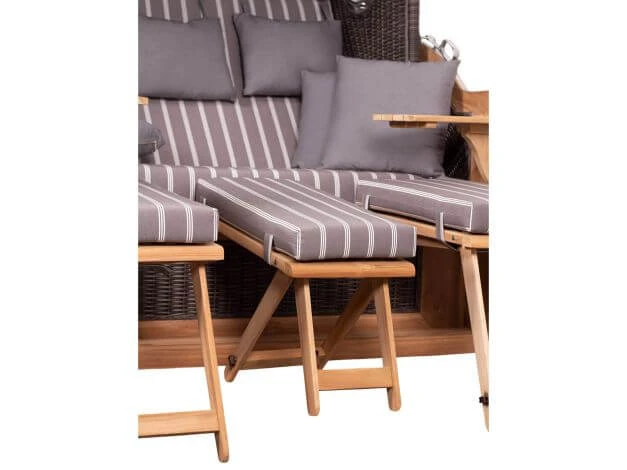 Teak Strandkorb PURE® Albatros XXL Stone Grey Dessin 235 4 Teak Strandkorb PURE® Albatros XXL Stone Grey Dessin 235 – Bild 2