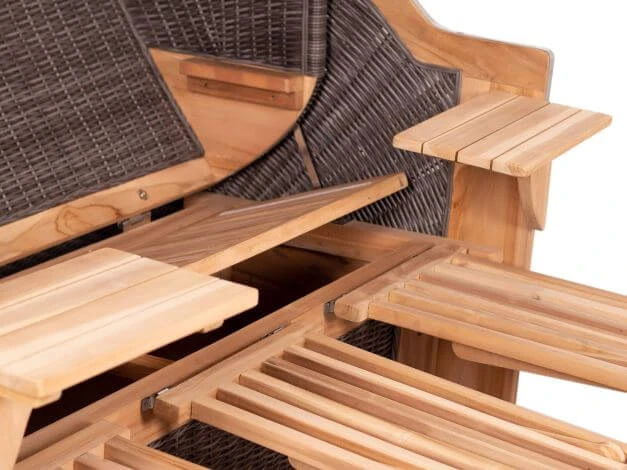 Teak Strandkorb PURE® Albatros XXL Stone Grey Dessin 235 6 Teak Strandkorb PURE® Albatros XXL Stone Grey Dessin 235 – Bild 4