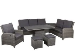 8-teilige Eck-Dining Loungegruppe Rio Grande