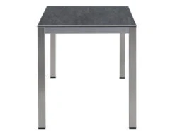 Edelstahl Keramik Ausziehtisch Argentum 140/180/220x80cm -Gartenmöbel Verkäufe edelstahl ausziehtisch argentum keramik 140x80 frontansicht 627x627