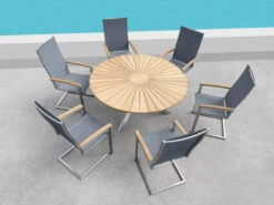 Edelstahl Freischwinger Rhodium Teak Dark-smoke 12 Edelstahl Freischwinger Rhodium Teak Dark-smoke -Gartenmöbel Verkäufe edelstahl gartenstuhl freischwinger rhodium teak dark smoke ambientebild 627x627