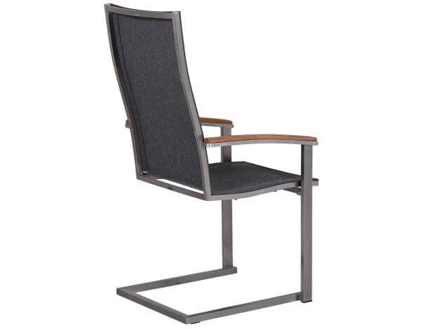 Edelstahl Freischwinger Rhodium Teak Dark-smoke 5 Edelstahl Freischwinger Rhodium Teak Dark-smoke – Bild 3