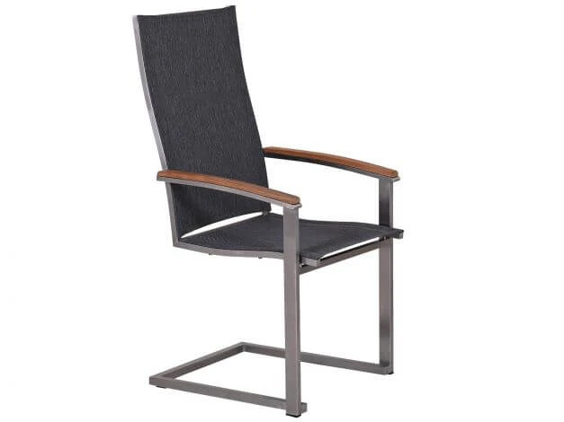 Edelstahl Freischwinger Rhodium Teak Dark-smoke 4 Edelstahl Freischwinger Rhodium Teak Dark-smoke – Bild 2