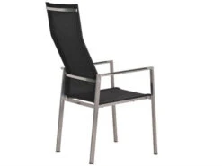 Edelstahl Highback Stapelsessel Karat Softsling Black -Gartenmöbel Verkäufe edelstahl gartenstuhl karat highback hochlehner rueckansicht 627x627