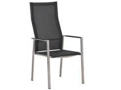 Edelstahl Highback Stapelsessel Karat Softsling Black
